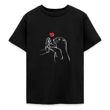 Robbe Seelöwe Seehund Robben Kinder - Teenager T-Shirt - Schwarz - Vorne - AI Model Teenager Male light (155cm)