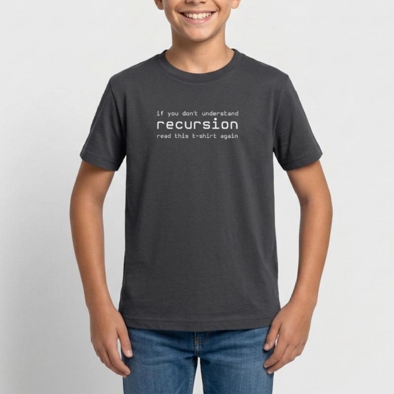 recursion developer programmer html c php phyt Teenage T-Shirt