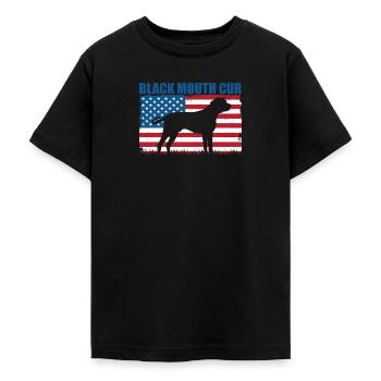 Black Mouth Cur - Teenage T-Shirt - black - Front - AI Model Teenager Male light (155cm)