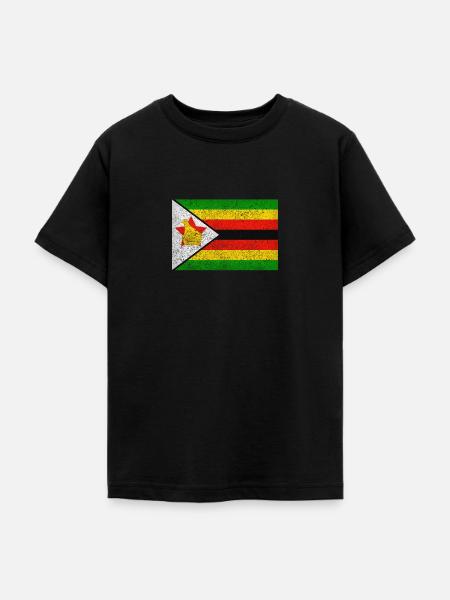 Simbabwe Flagge - Teenager T-Shirt - Schwarz