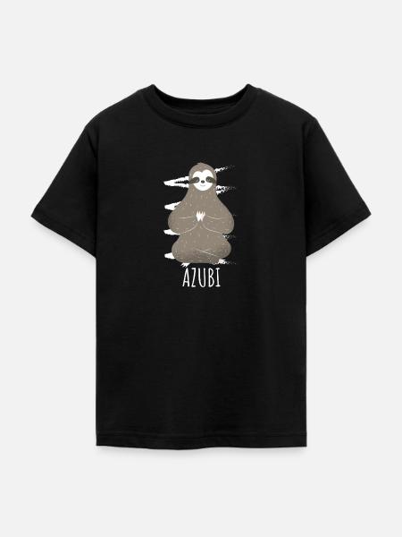 Azubi Faultier Lustig - Teenager T-Shirt - Schwarz