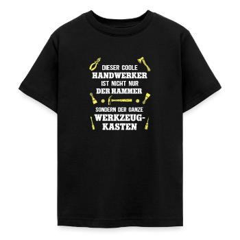 Du Bist Der Hammer Handwerker Profi Im Handwerk - Teenager T-Shirt - Schwarz - Vorne - AI Model Teenager Male light (155cm)
