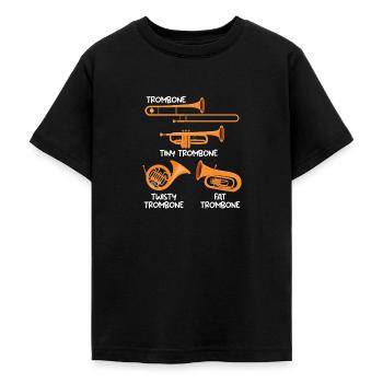 Kleine Posaune Kurvige Posaune Dicke Posaune - Teenager T-Shirt - Schwarz - Vorne - AI Model Teenager Male light (155cm)
