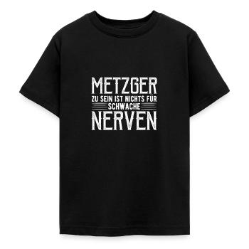 Metzger - Teenager T-Shirt - Schwarz - Vorne - AI Model Teenager Male light (155cm)