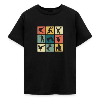 Vintage Breakdance Moves B-Boy Breakdancer - Teenager T-Shirt - Schwarz - Vorne - AI Model Teenager Male light (155cm)