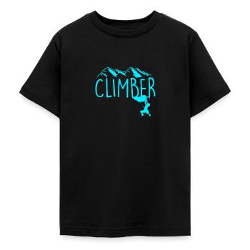 Felsklettern Klettern Kletterer - Teenager T-Shirt - Schwarz - Vorne - AI Model Teenager Male light (155cm)