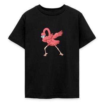 Dabbing Flamingo Gang Party Festival - Teenager T-Shirt - Schwarz - Vorne - AI Model Teenager Male light (155cm)