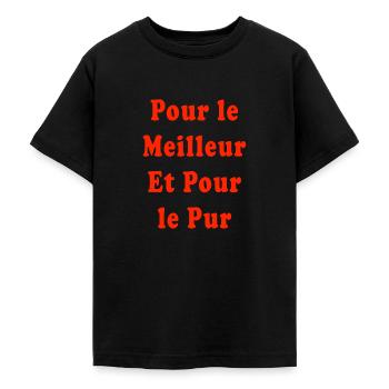 Pour le meilleur et pour le pur - T-shirt Ado - noir - Devant - AI Model Teenager Male light (155cm)