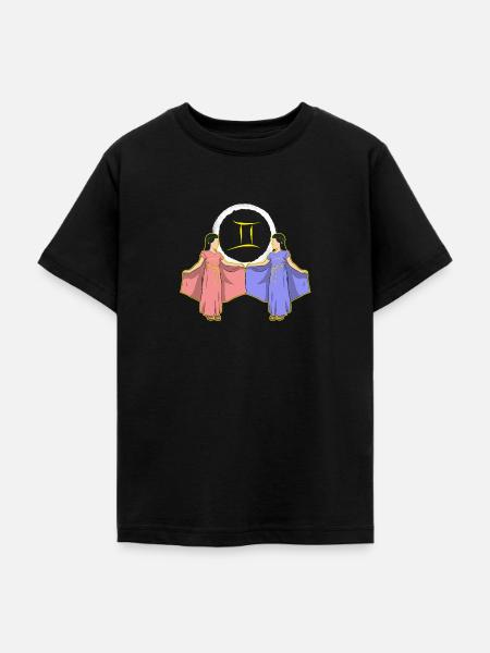 Sternzeichen Zwilling Gemini - Teenager T-Shirt - Schwarz