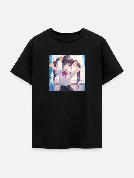 anime, schulmädchen, waifu, japan - Teenager T-Shirt - Schwarz