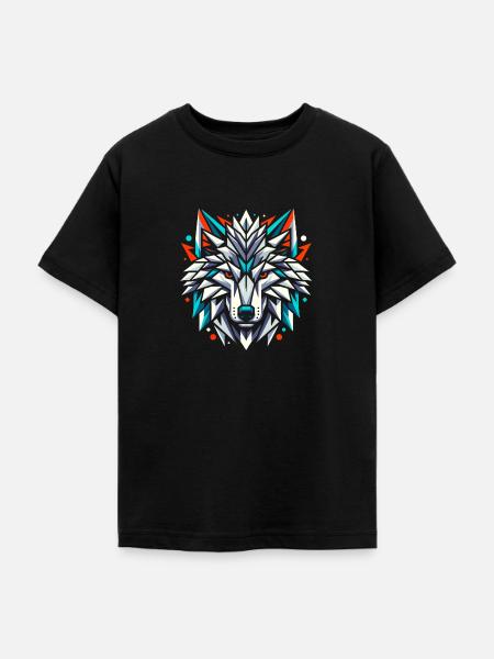 Geometric Wolf T-Shirt Design - Teenager T-Shirt - Schwarz