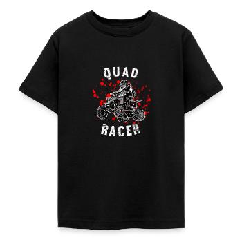 ATV Quad Racer - Teenager T-Shirt - Schwarz - Vorne - AI Model Teenager Male light (155cm)