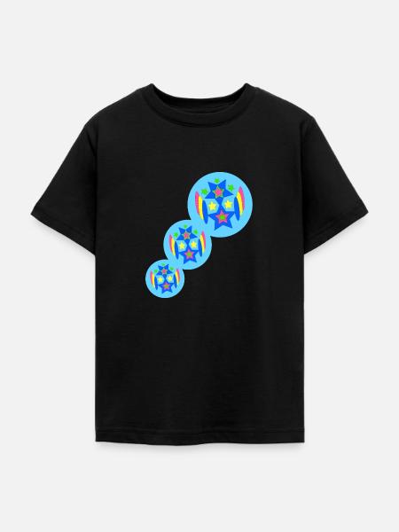 graphic art stern bunt - Teenager T-Shirt - Schwarz