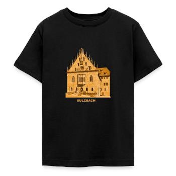 Sulzbach, Rosenberg, Hôtel de ville, Haut-Palatinat, Bavière - T-shirt Ado - noir - Devant - AI Model Teenager Male light (155cm)