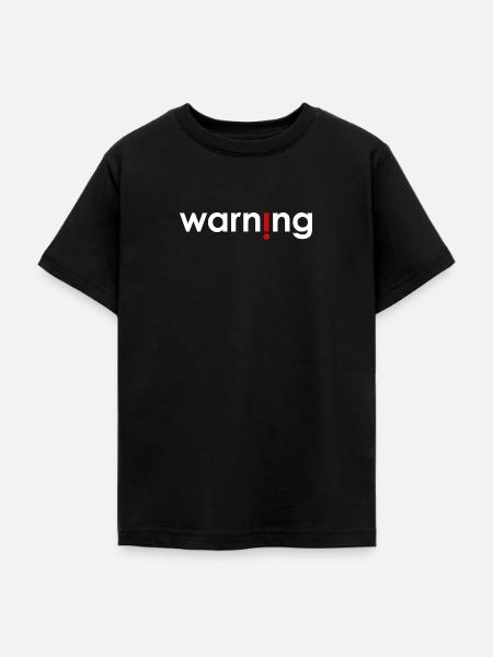 Warning - Teenager T-Shirt - Schwarz