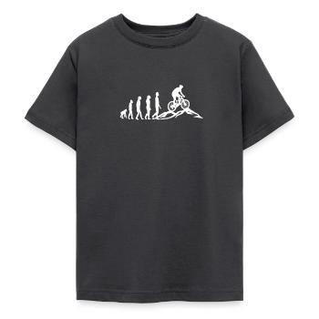 MTB Mountainbike Evolution Biking - Teenager T-Shirt - Dunkelgrau - Vorne - AI Model Teenager Male light (155cm)