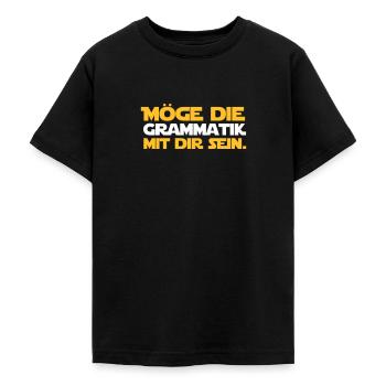 Möge die Grammatik mit dir sein - Deutsch Lehrer - Teenager T-Shirt - Schwarz - Vorne - AI Model Teenager Male light (155cm)