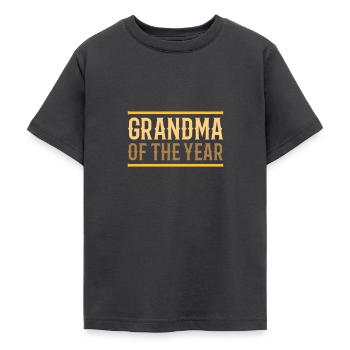 Grandma of the year (Linien) - Teenager T-Shirt - Dunkelgrau - Vorne - AI Model Teenager Male light (155cm)