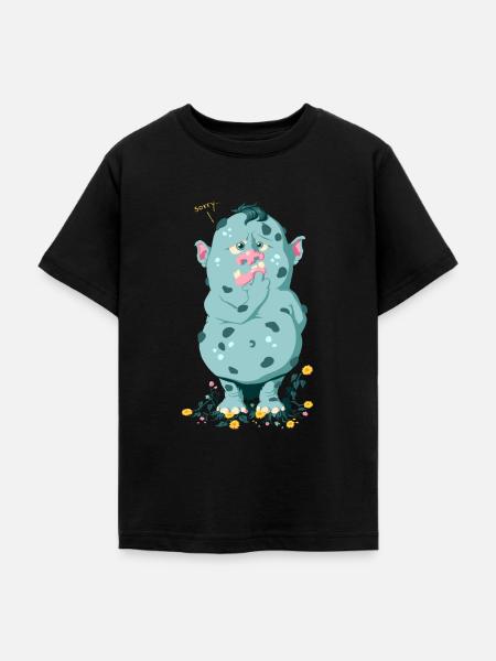 Troll im Blumenbeet Sorry - Teenager T-Shirt - Schwarz