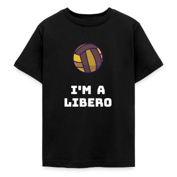 Volleyball Libero Geschenkidee - Teenager T-Shirt - Schwarz - Vorne - AI Model Teenager Male light (155cm)
