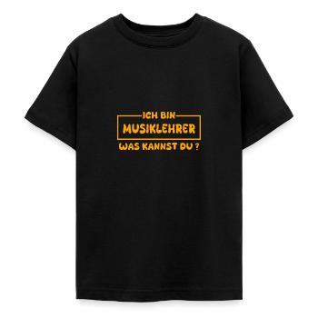 Professeur de musique comme profession - T-shirt Ado - noir - Devant - AI Model Teenager Male light (155cm)