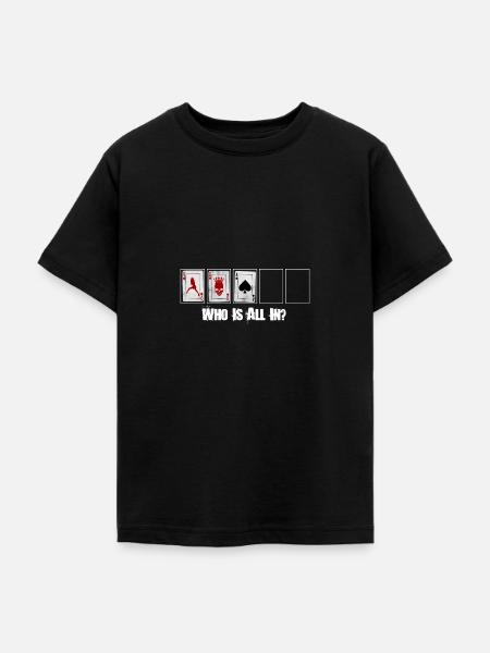 Poker - Teenager T-Shirt - Schwarz