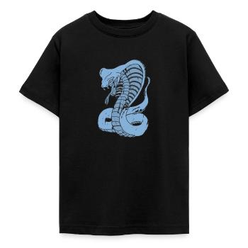 Cobra - T-shirt Ado - noir - Devant - AI Model Teenager Male light (155cm)