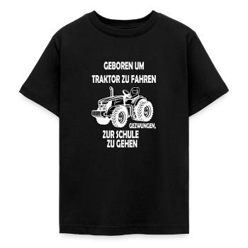 Fahrzeuge Kind - Geboren um Traktor zu Fahren - Teenager T-Shirt - Schwarz - Vorne - AI Model Teenager Male light (155cm)
