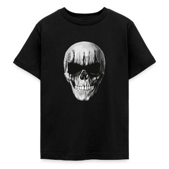 Crâne de Black Metal - T-shirt Ado - noir - Devant - AI Model Teenager Male light (155cm)