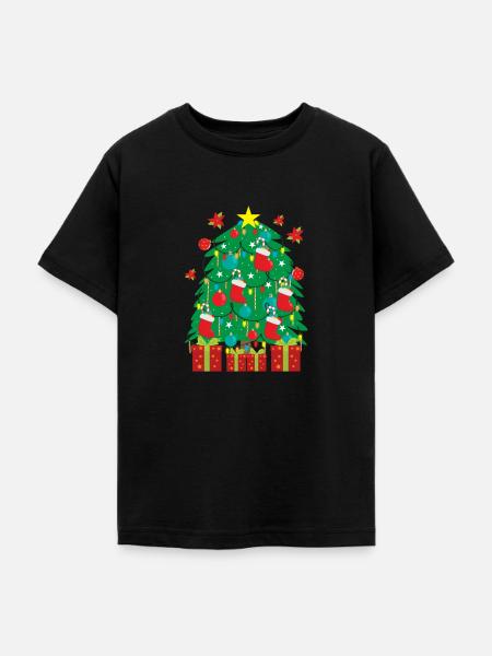 Weihnachtsbaum - Tanne - Christbaum - Geschenk - Teenager T-Shirt - Schwarz