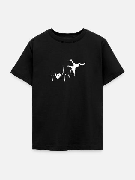 Breakdance Breakdance Herzschlag - Teenager T-Shirt - Schwarz
