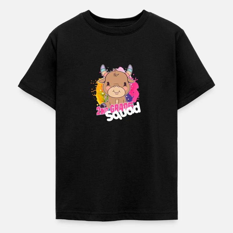 2nd Grade Squad, Second Grader - Teenage T-Shirt - black