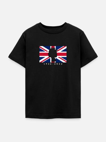 RIP Queen UK Flagge - Teenager T-Shirt - Schwarz