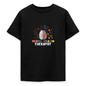 Sensibilisation à la santé mentale Dépression Suicide Prévenir - T-shirt Ado - noir - Devant - AI Model Teenager Male light (155cm)