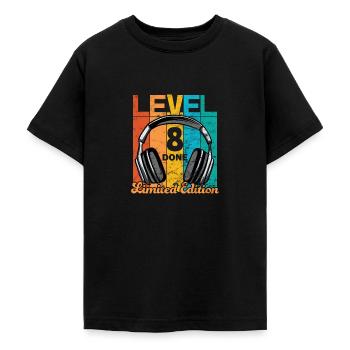Gaming Geburtstag 8 Jahre Level 8 Complete - Teenager T-Shirt - Schwarz - Vorne - AI Model Teenager Male light (155cm)