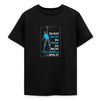 Spiel Volleyball - Volleyballer Beach Volleyball - Teenager T-Shirt - Schwarz - Vorne - AI Model Teenager Male light (155cm)