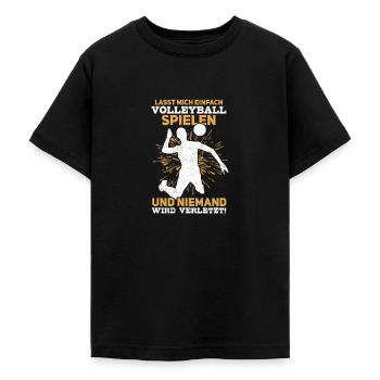 Lasst mich! - Volleyballer Beach Volleyball - Teenager T-Shirt - Schwarz - Vorne - AI Model Teenager Male light (155cm)