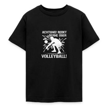 Volleyball Redner - Volleyballer Beach Volleyball - Teenager T-Shirt - Schwarz - Vorne - AI Model Teenager Male light (155cm)