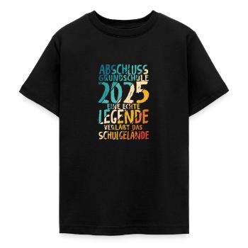 Grundschule 2025 Legende verläßt Schulgelände Absc - Teenager T-Shirt - Schwarz - Vorne - AI Model Teenager Male light (155cm)