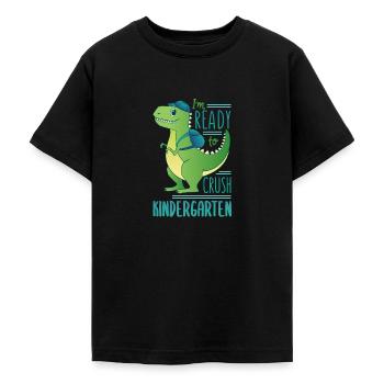 Kindergartenkind Kindergarten Dino Dinosaurier - Teenager T-Shirt - Schwarz - Vorne - AI Model Teenager Male light (155cm)