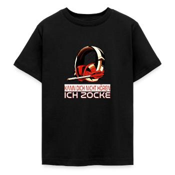 Kann Dich Nicht Hören Ich Zocke. Gaming Zocken - Teenager T-Shirt - Schwarz - Vorne - AI Model Teenager Male light (155cm)