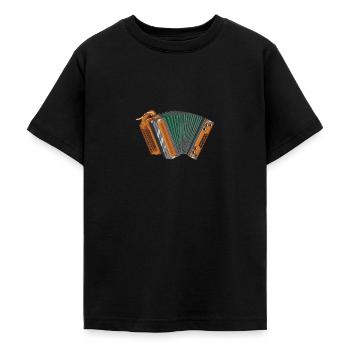 Steirische Harmonika Quetschn Ziachorgel - Teenager T-Shirt - Schwarz - Vorne - AI Model Teenager Male light (155cm)