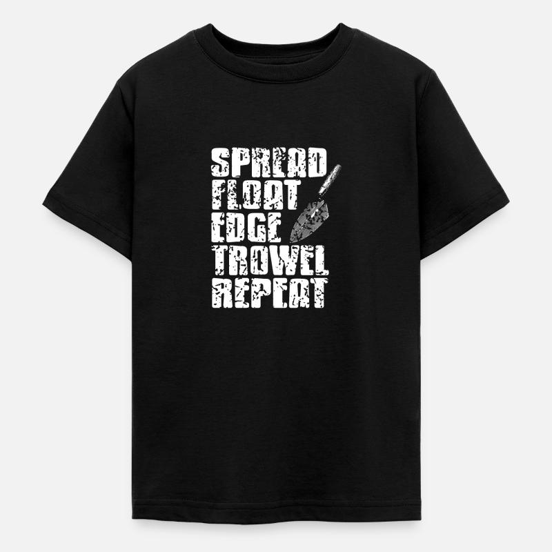 Spread Float Edge Trowel Repeat Vintage Mason - T-shirt Ado - noir