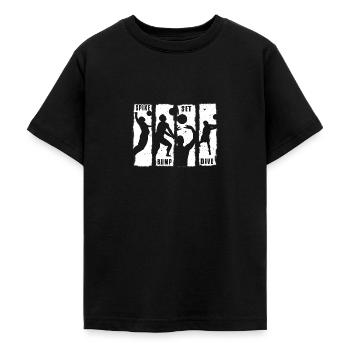 Spike Bump Set Dive Volleyball Cadeau graphique - T-shirt Ado - noir - Devant - AI Model Teenager Male light (155cm)