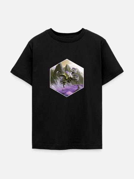 Dronenpilot Quadrocopter fliegen - Teenager T-Shirt - Schwarz