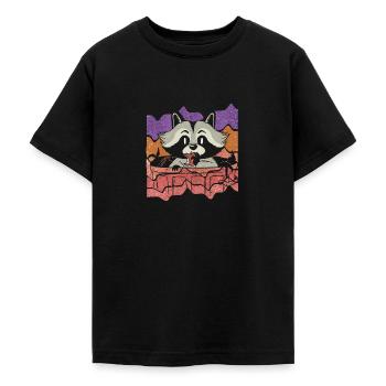 Trash Retro - Teenager T-Shirt - Schwarz - Vorne - AI Model Teenager Male light (155cm)