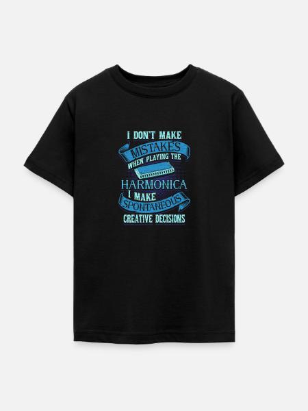 Instrument Mundharmonika - Teenager T-Shirt - Schwarz