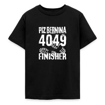 Piz Bernina 4049 Finisher Mountaineer Switzerland 4000 - Teenage T-Shirt - black - Front - AI Model Teenager Male light (155cm)