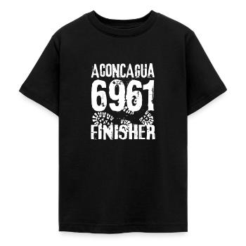 Cerro Aconcagua Andes Argentine 7 Sept Sommets - T-shirt Ado - noir - Devant - AI Model Teenager Male light (155cm)