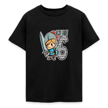 Football 6nd Birthday - I'm 6 - Kids Birthday - Teenager T-Shirt - Schwarz - Vorne - AI Model Teenager Male light (155cm)
